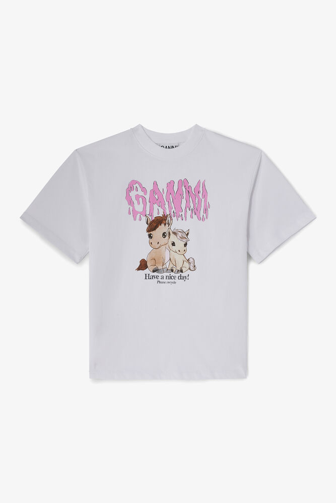 T-shirt graphique en coton, Bright White