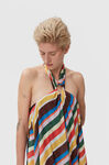 Halter Dress, Polyester, in colour Multicolour - 3 - GANNI