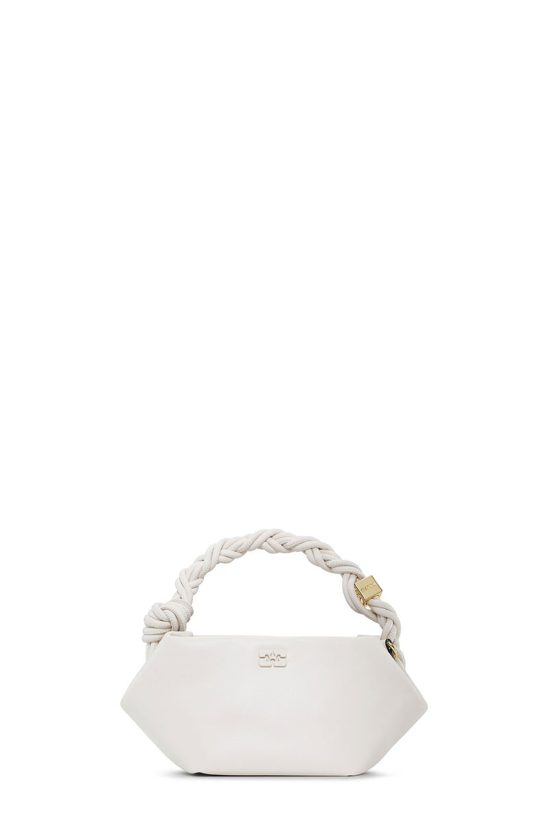 Hvid mini GANNI Bou taske, Polyester, in colour Egret - 1 - GANNI