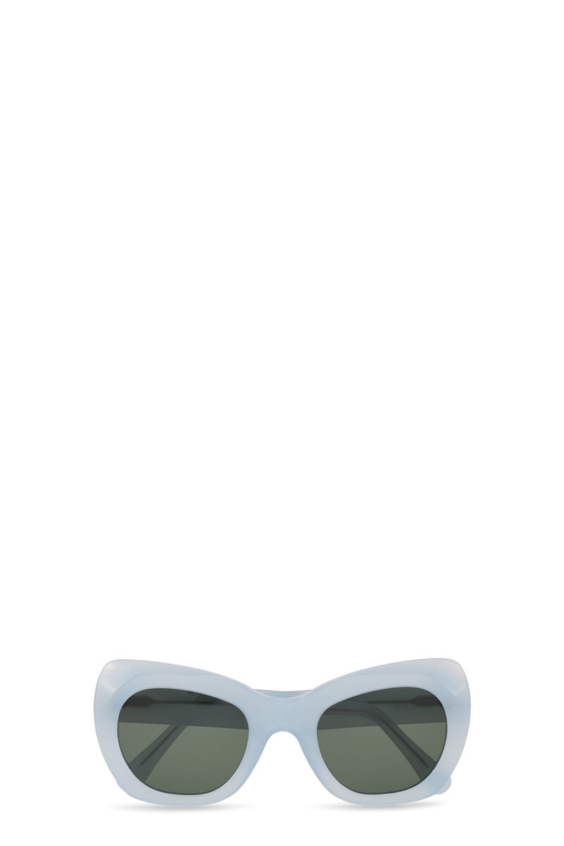 Biodegradable Acetate Big Butterfly Sunglasses, Biodegradable Acetate, in colour Heather - 1 - GANNI
