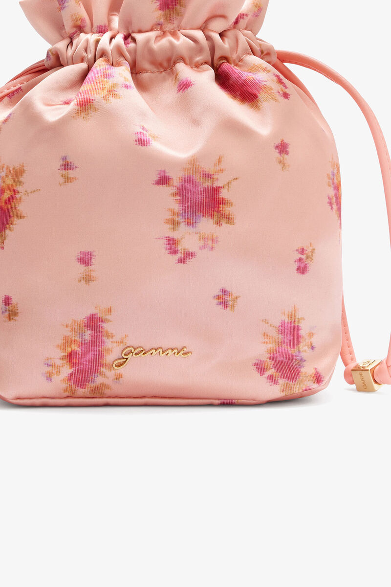 Pouch in Printed Nylon, Recycled Polyester, in colour Shrimp - 3 - GANNI