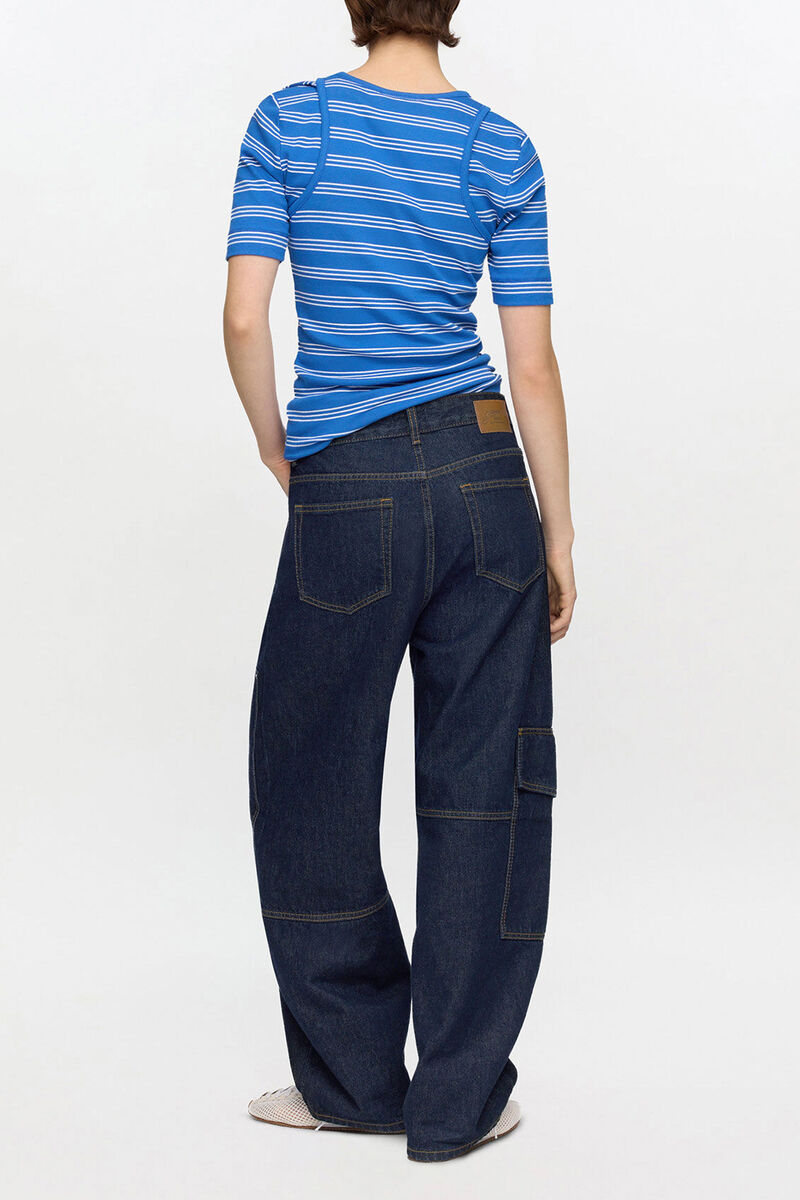 M&ouml;rksk&ouml;ljda Audri jeans, Organic Cotton, in colour Rinse - 2 - GANNI