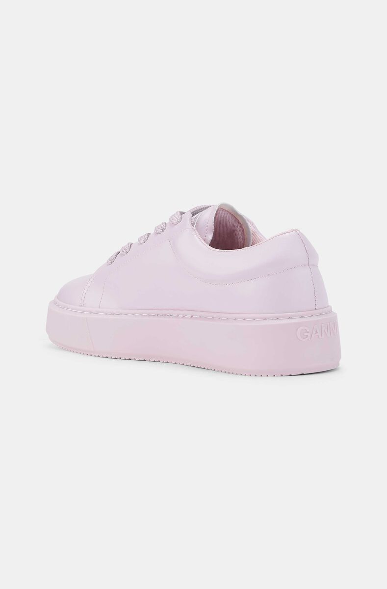 Sporty Sneakers, Vegan Leather, in colour Pale Lilac - 2 - GANNI