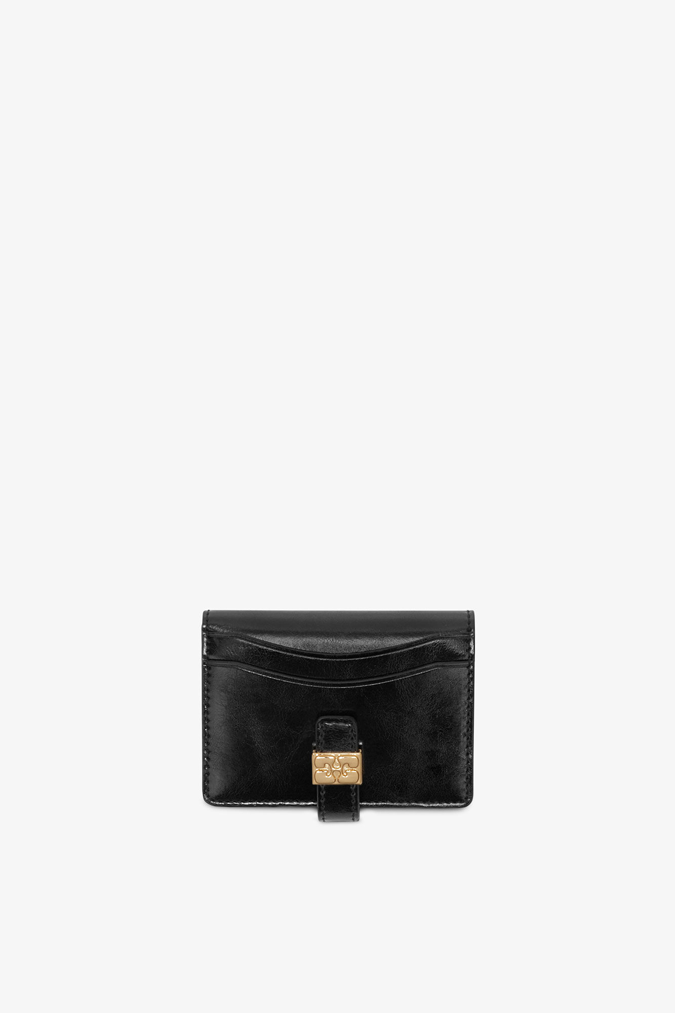 Sue Slim Card Holder in Black, in colour Black - 1 - GANNI