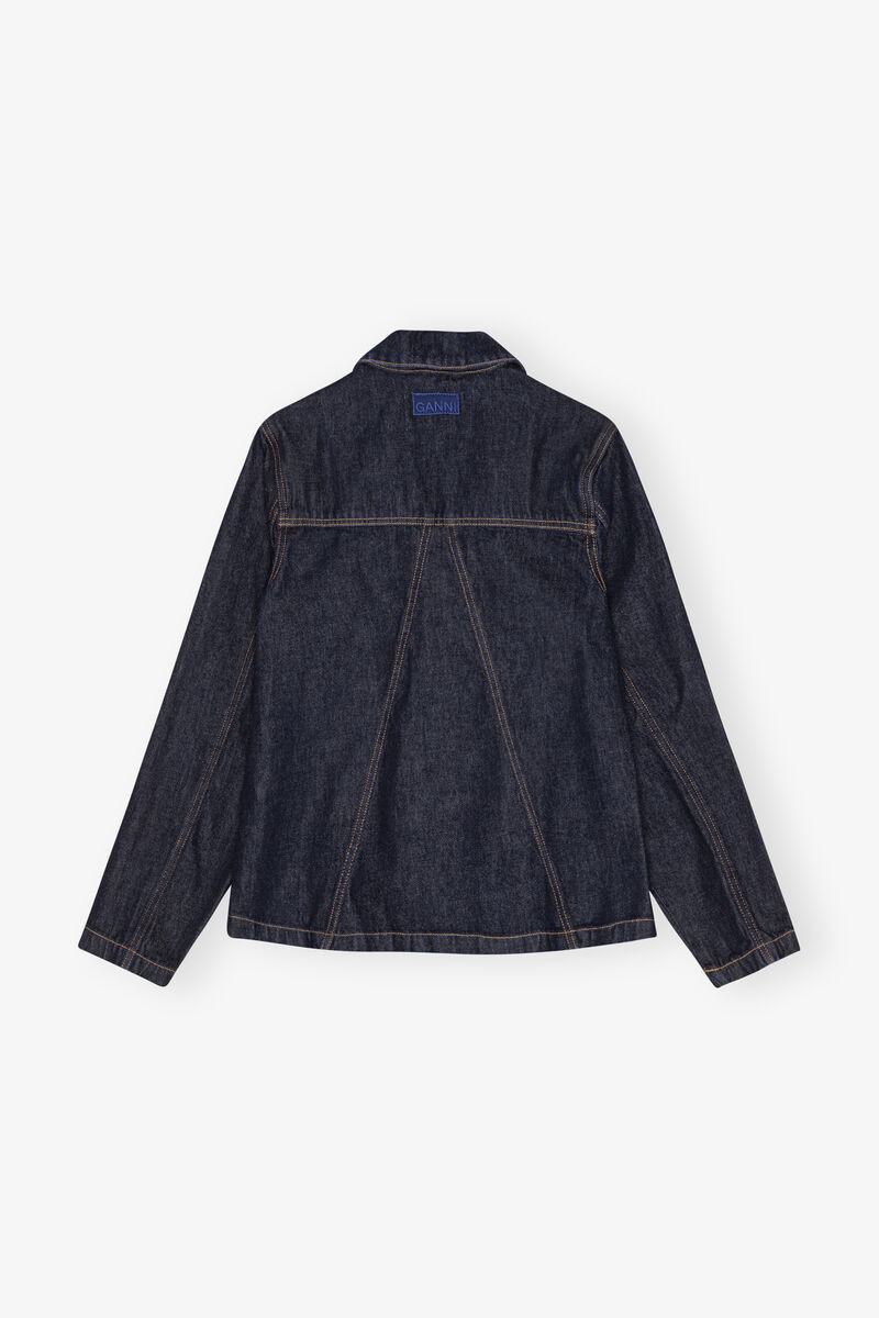 Rinse Denim Jakke, Cotton, in colour Rinse - 2 - GANNI