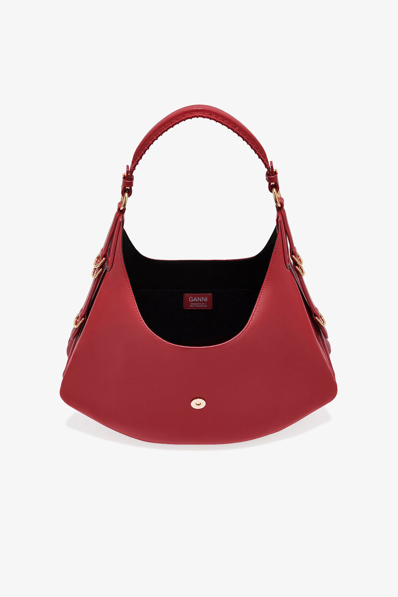 Red Small Kat Bag, Polyester, in colour Red Dahlia - 3 - GANNI