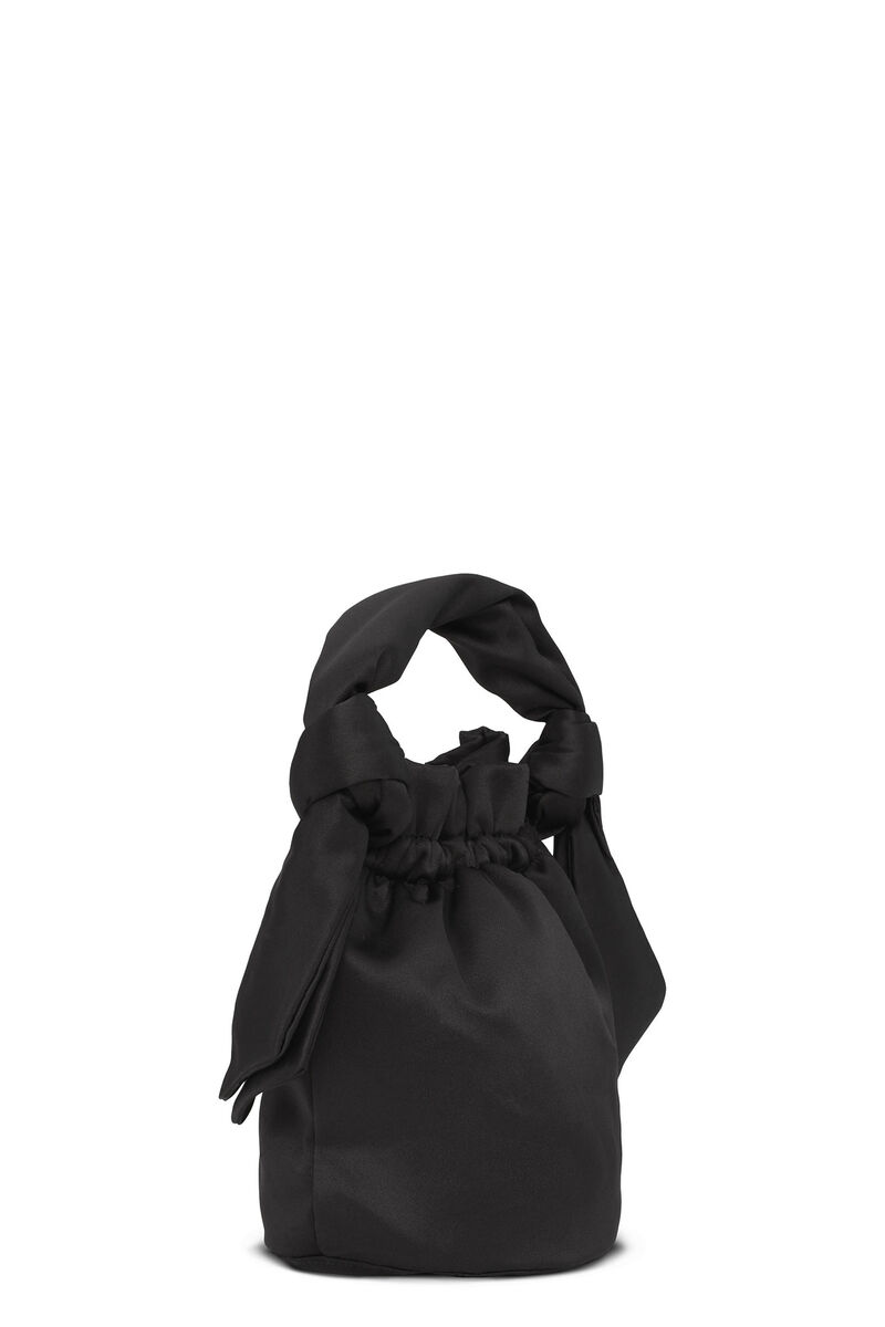 Tasche mit geknotetem Griff für besondere Anlässe, Polyester, in colour Black - 2 - GANNI