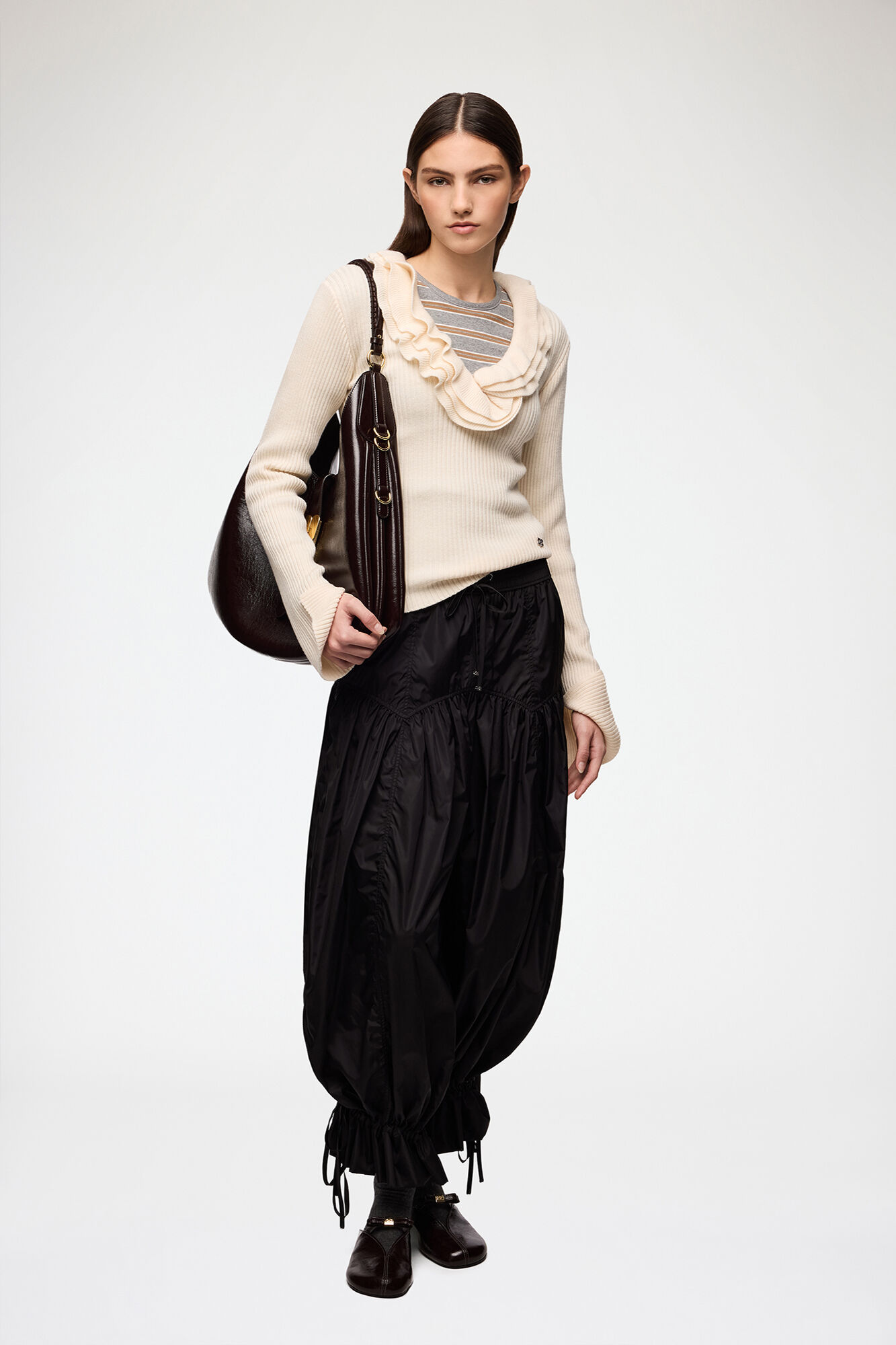Pants in Black Nylon | GANNI US