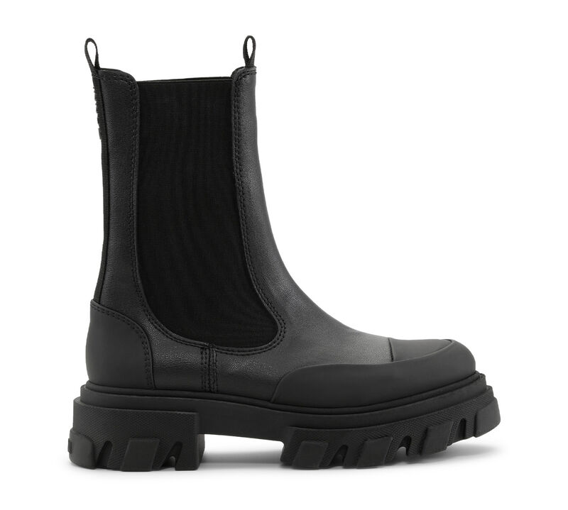 Ohoskin mellanhöga Chelsea Boots med grova sulor, Ohoskin™, in colour Black - 1 - GANNI