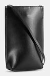 Mini Crossbody Logo Bag, Leather, in colour Black - 2 - GANNI