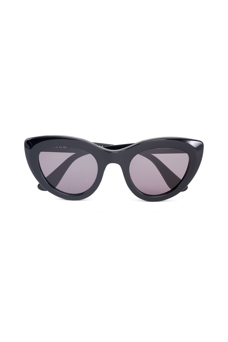 Rounded Cateye Sonnenbrille, in colour Black - 1 - GANNI
