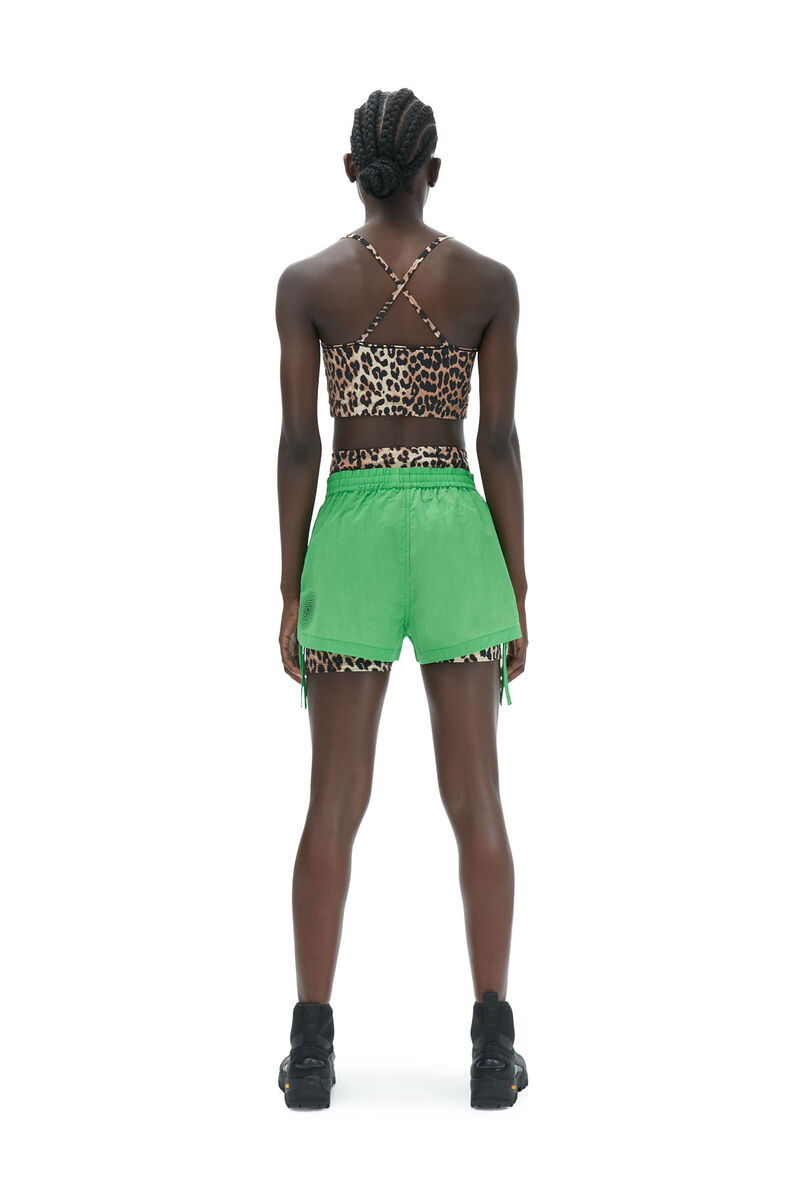 Active Strap topp, Recycled Nylon, in colour Leopard - 2 - GANNI