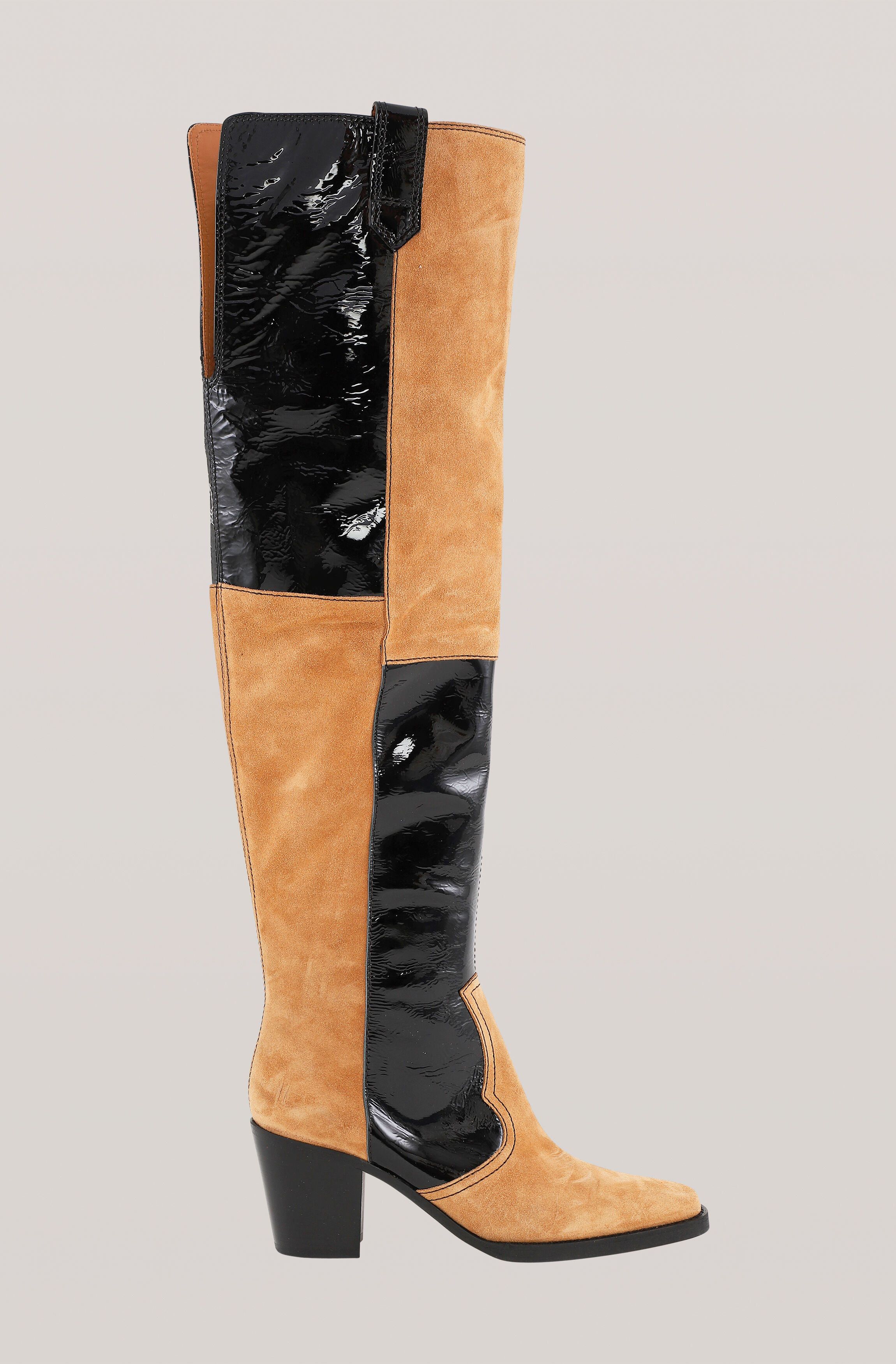 ganni high western boots