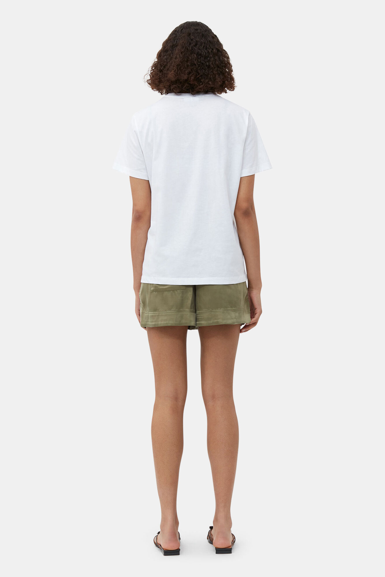 Relaxed Multi Flower T-shirt, Cotton, in colour Bright White - 2 - GANNI