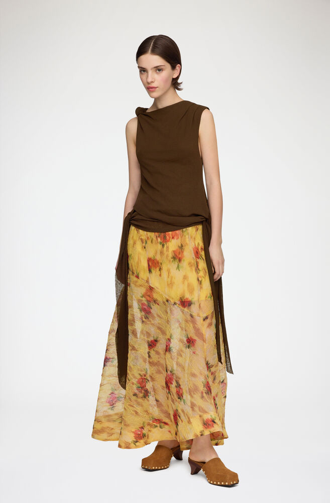 Top in Marl Mesh, Demitasse