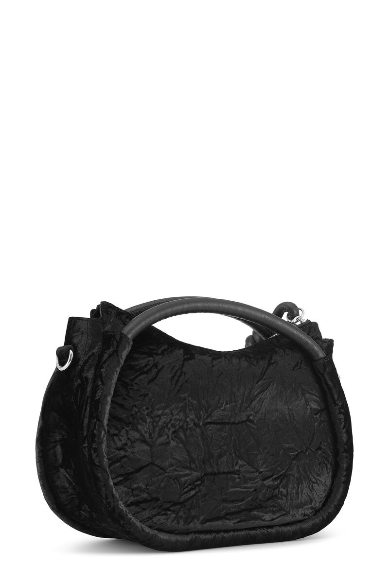 Mini-Knot-Tasche, Recycled Polyester, in colour Black - 2 - GANNI