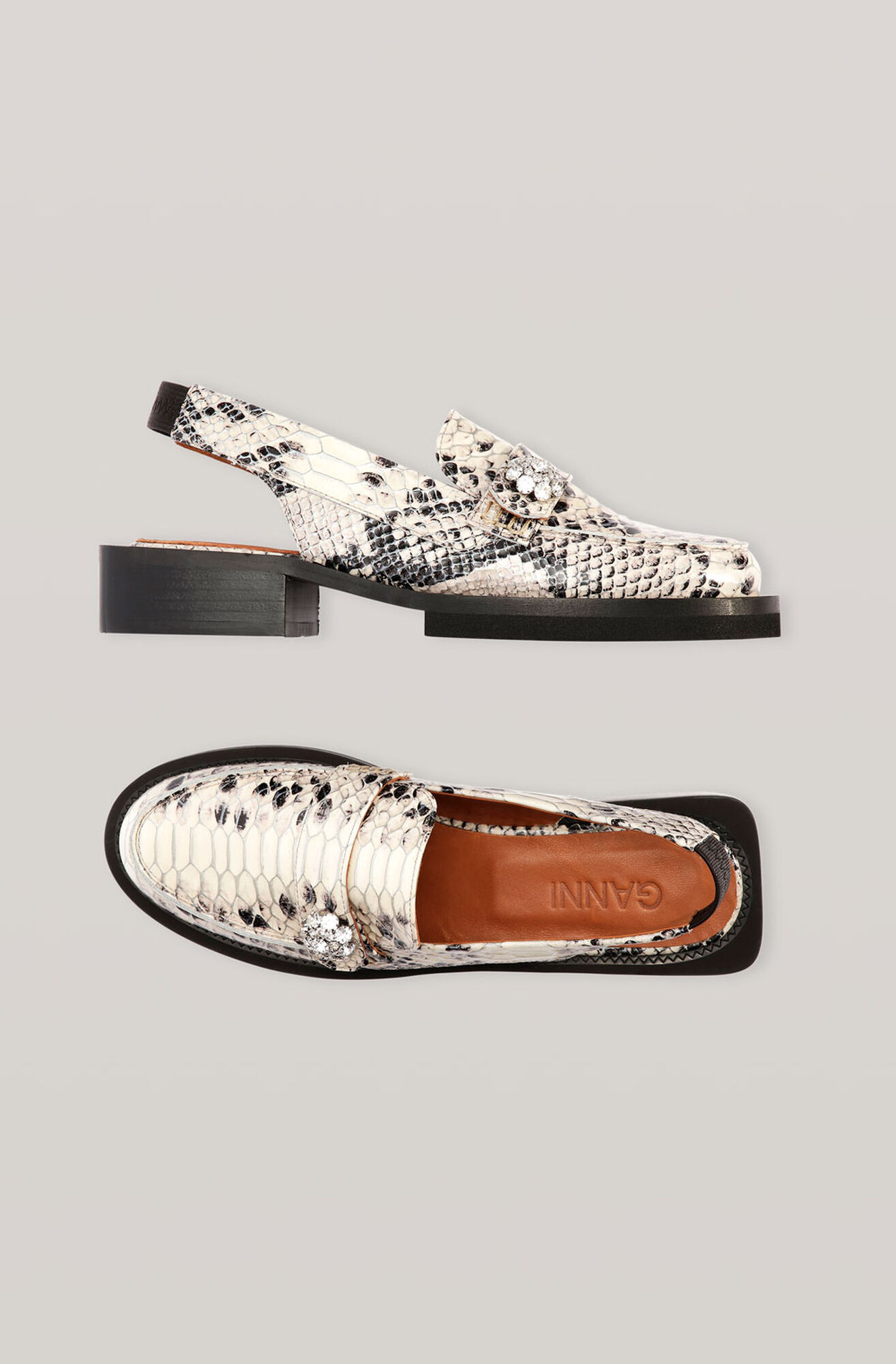 ganni slingback loafer