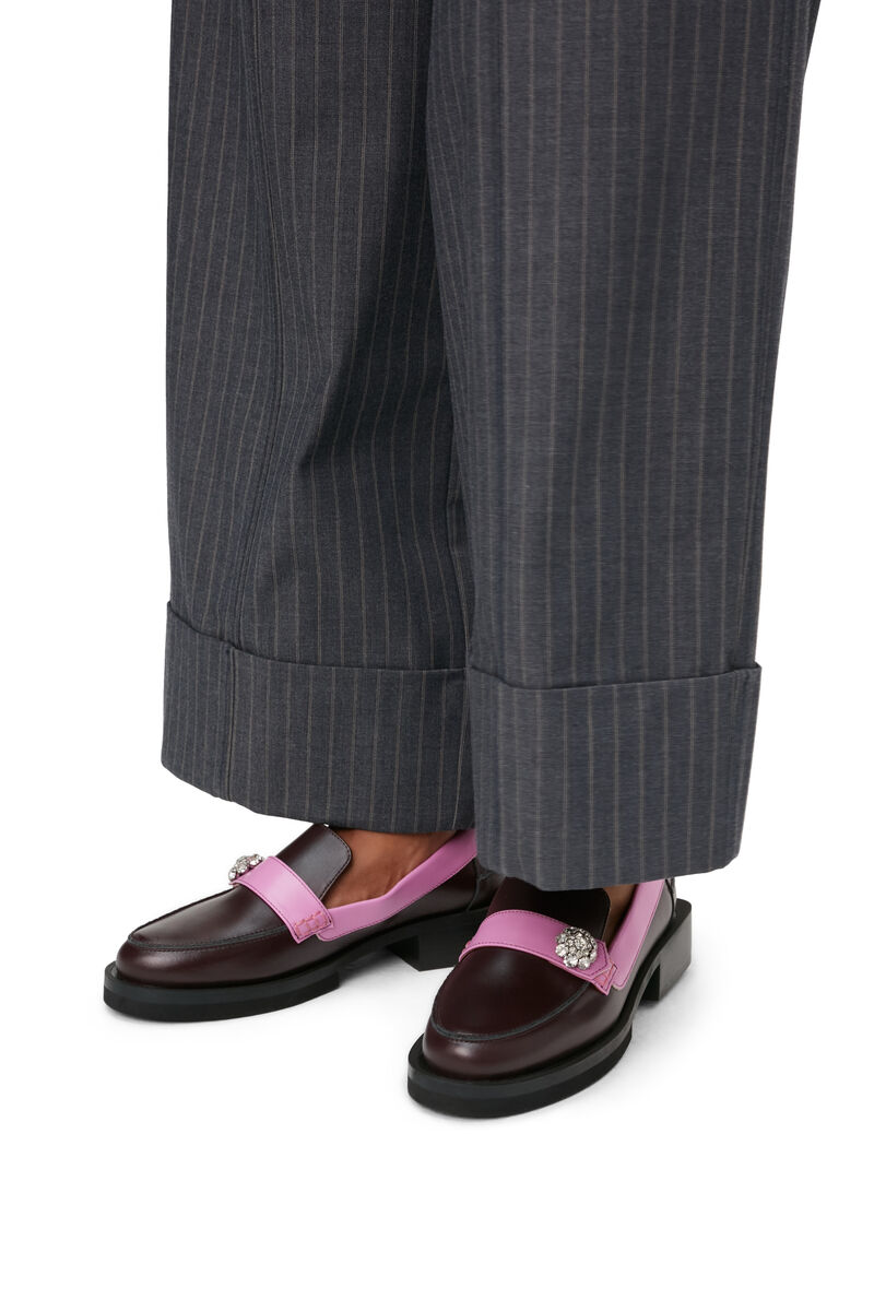 Jewel Loafers, Leather, in colour Multicolour - 4 - GANNI
