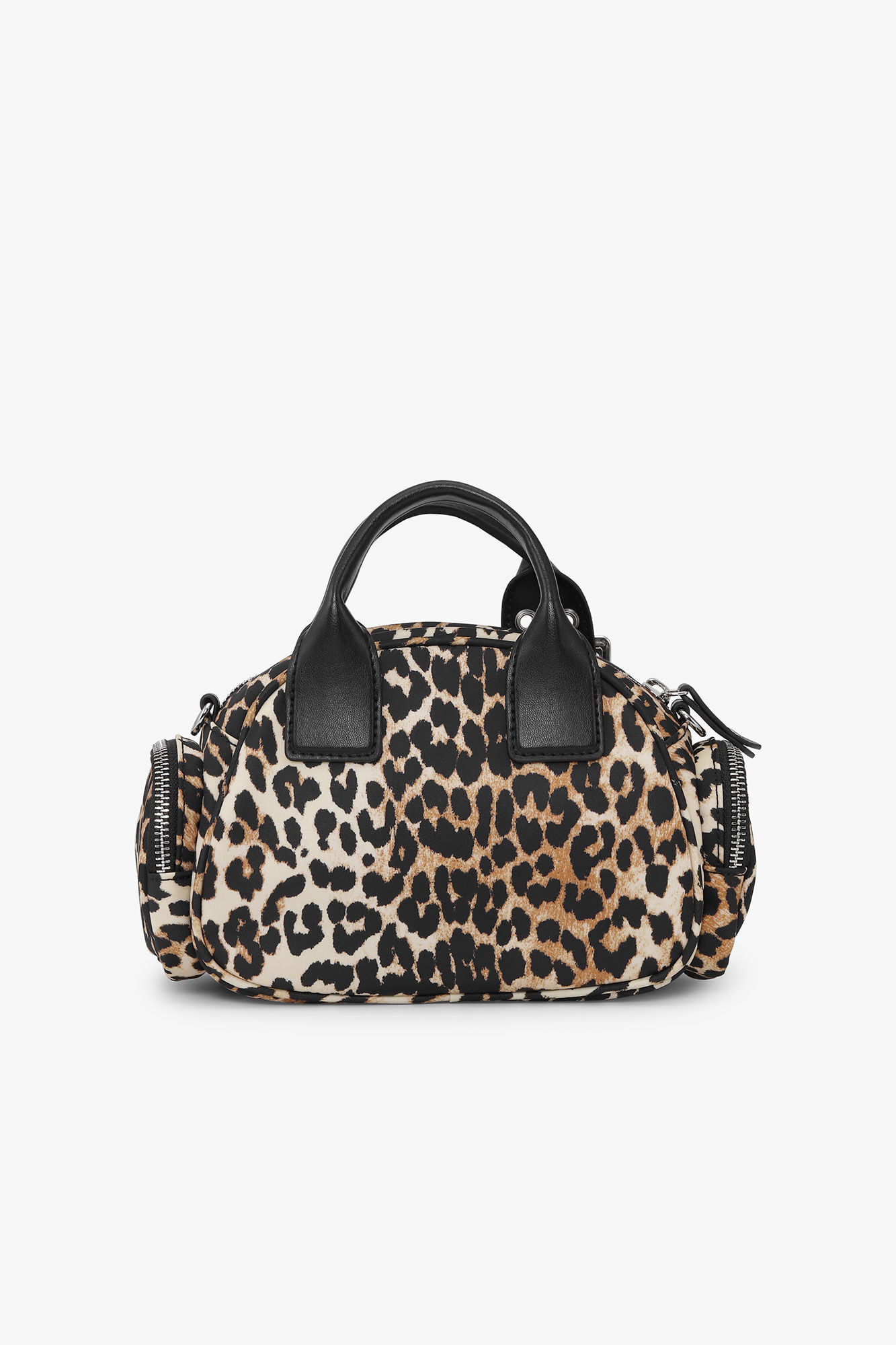 Leopard Mini Polochon Bag, Nylon, in colour Leopard - 3 - GANNI