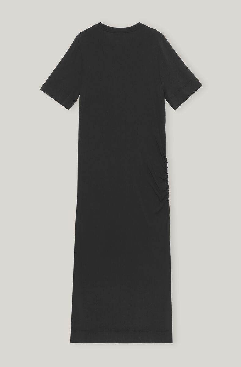 Maxi T-Shirt-klänning, Elastane, in colour Black - 2 - GANNI