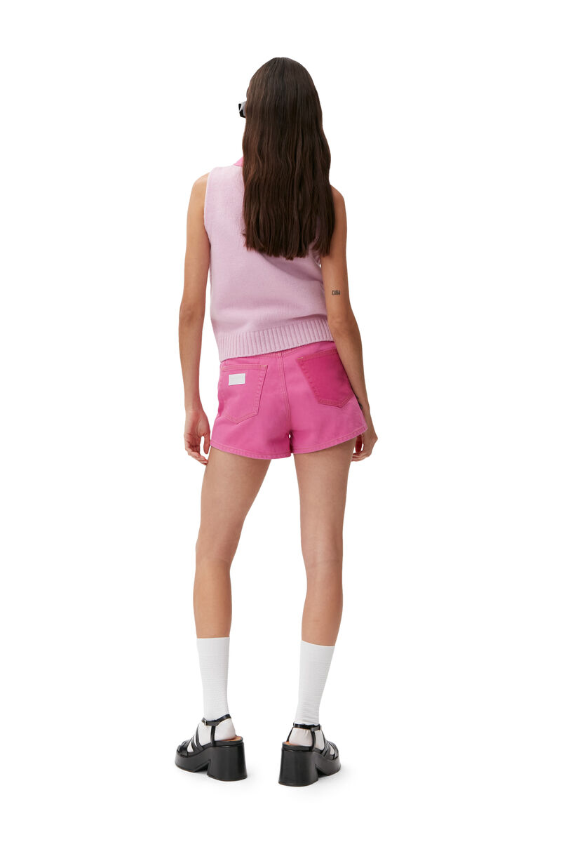 Logo Vest, Polyamide, in colour Winsome Orchid - 2 - GANNI