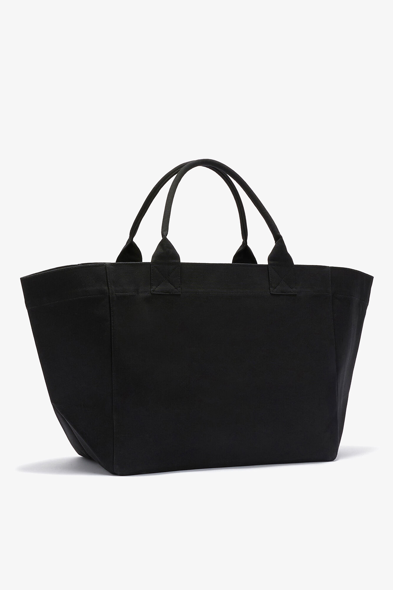 Black XXL Cherry Tote, Recycled Cotton, in colour Phantom - 2 - GANNI