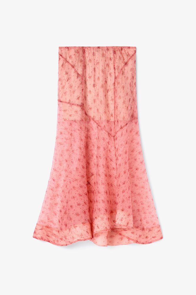 Skirt in Printed Shibori Organza, Lantana