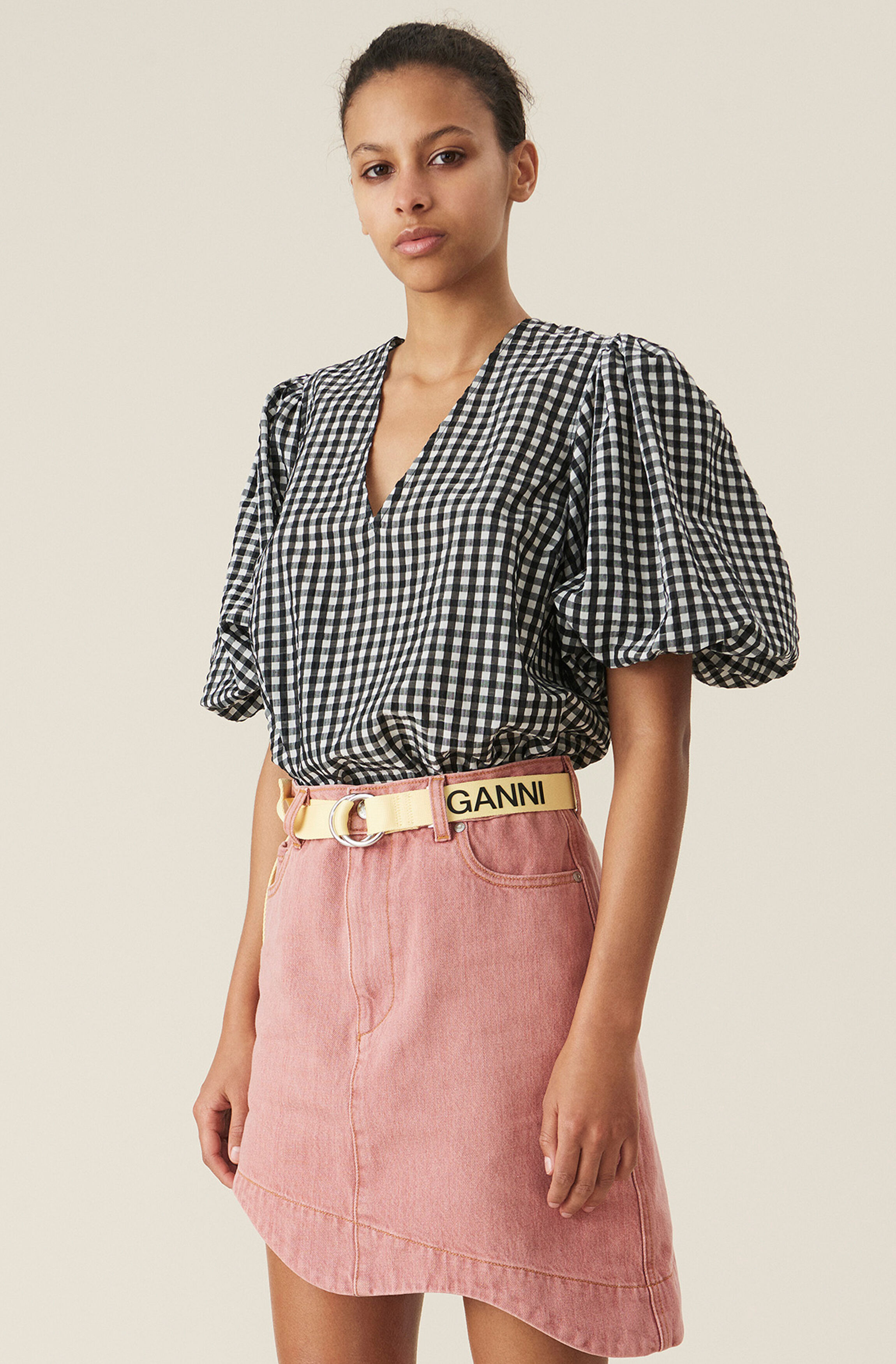 Ganni black blouse clearance