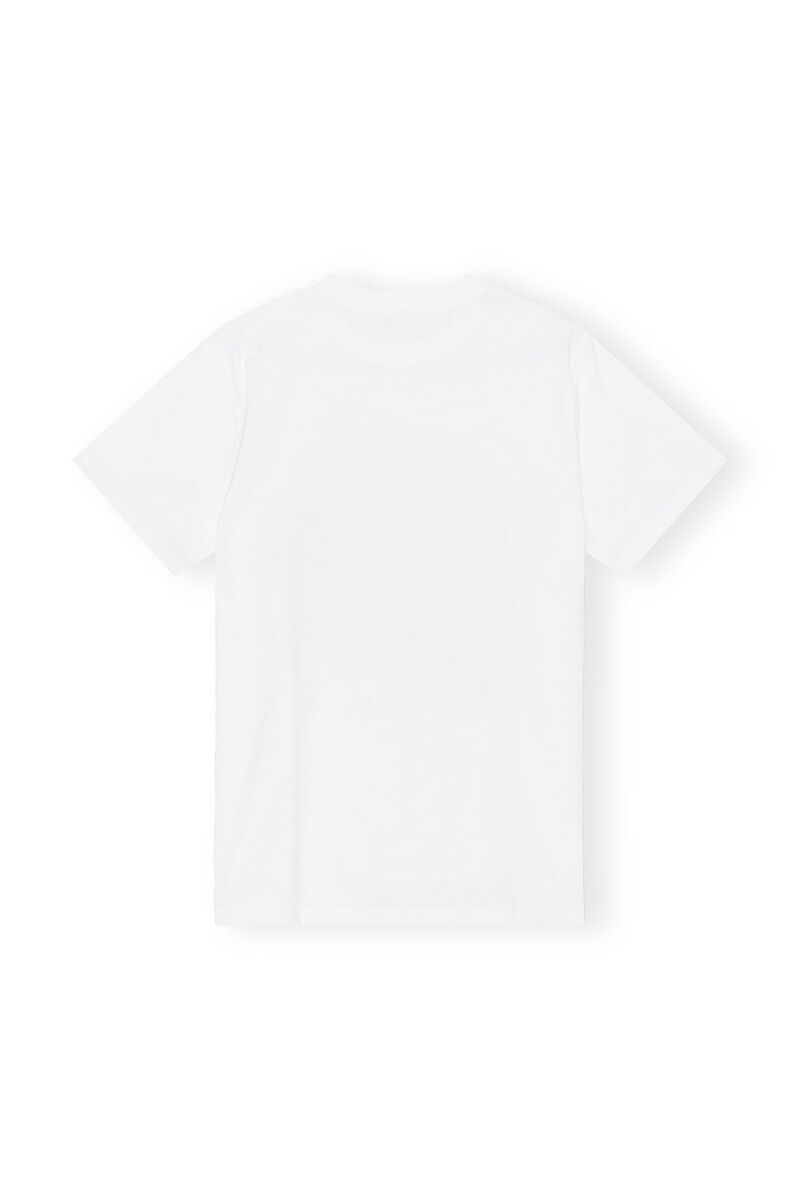 Lässiges Rainbow-T-Shirt , Cotton, in colour Bright White - 2 - GANNI