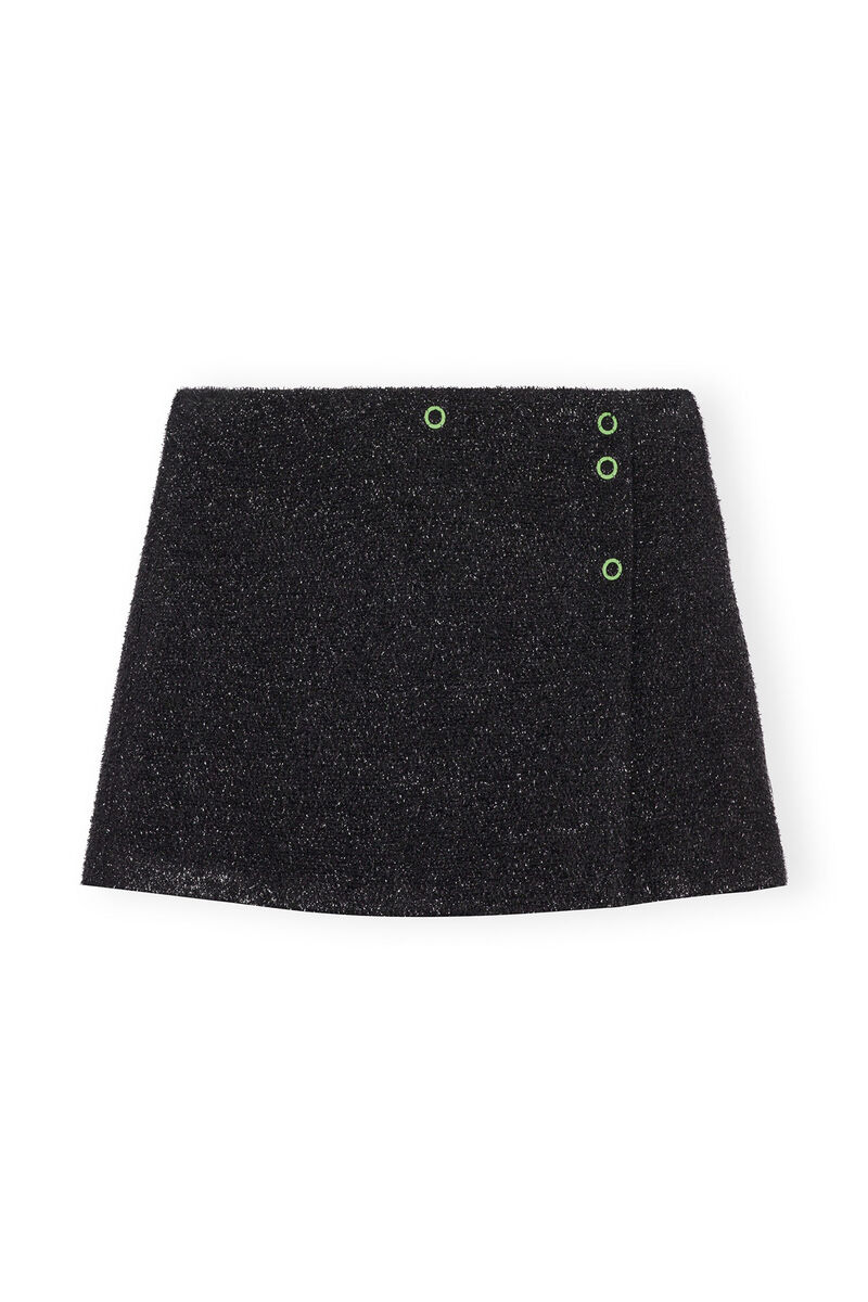 Sparkle Mini Skirt, in colour Black - 1 - GANNI