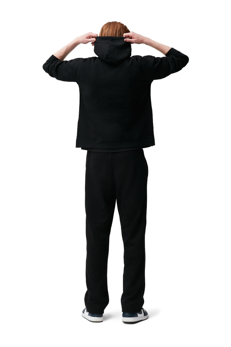 Oversized Hooded Sweatshirt, Cotton, in colour Black - 2 - GANNI