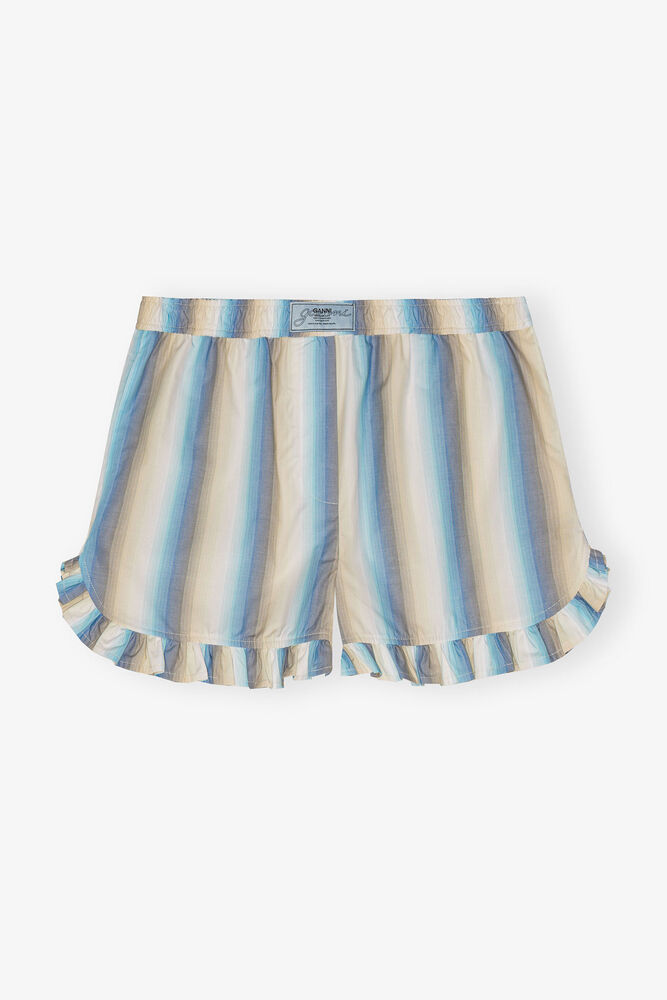 Ombre Stripe Ruffle Shorts, Multicolour