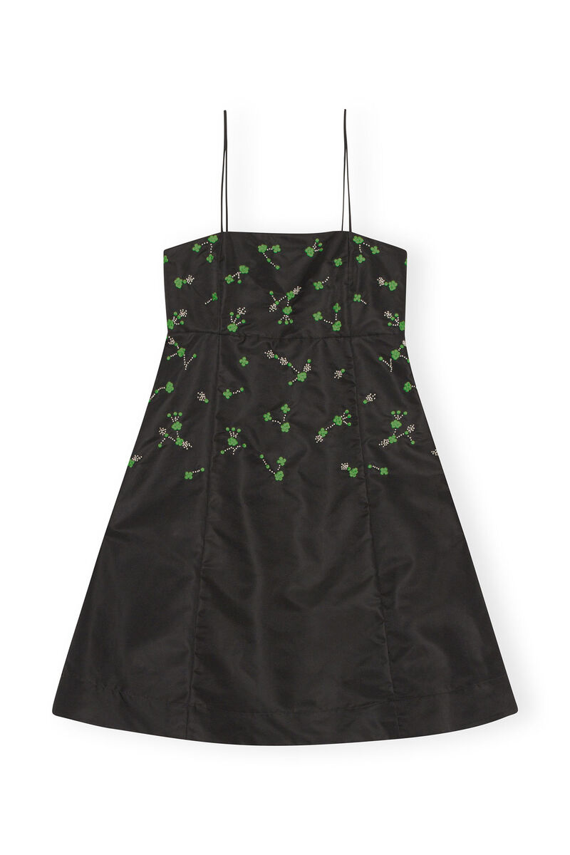 Nylon Mini Dress, Nylon, in colour Black - 1 - GANNI