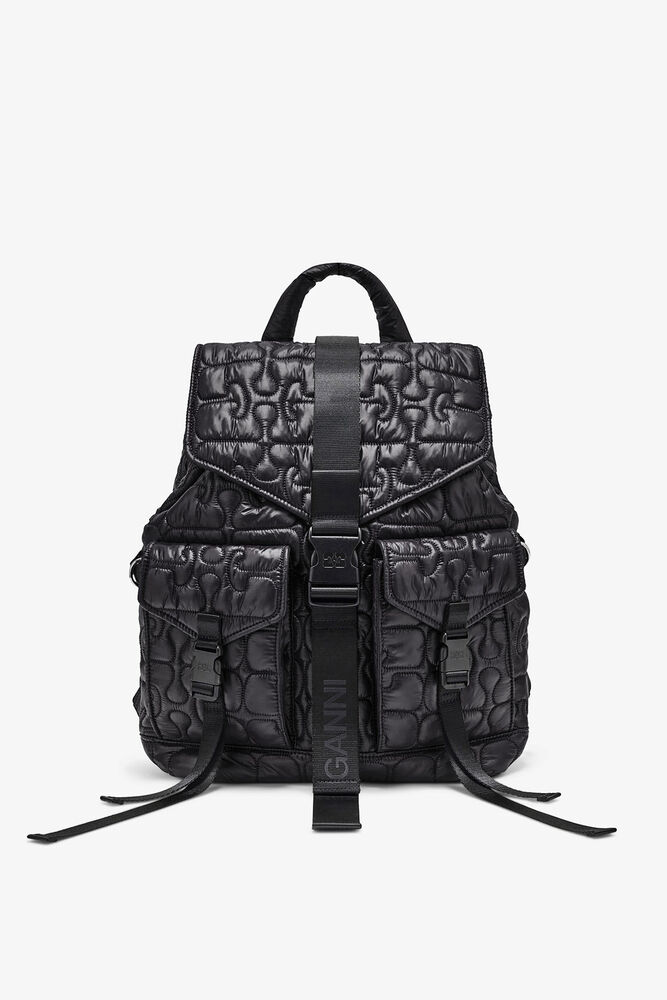 Gesteppter Re-Tech-Rucksack, Black