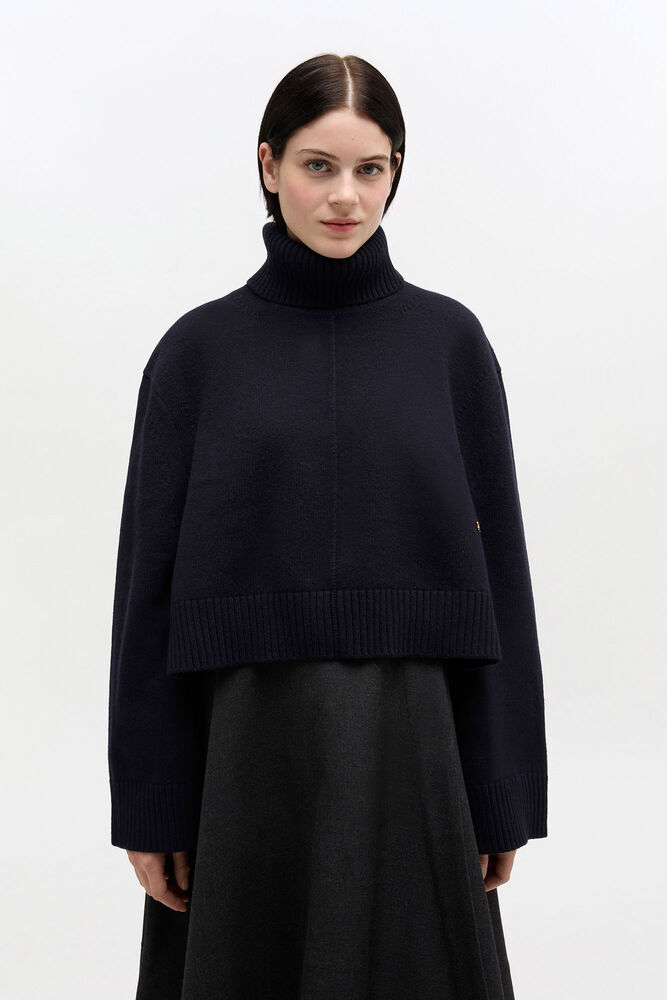 Wool Turtleneck Jumper, Sky Captain