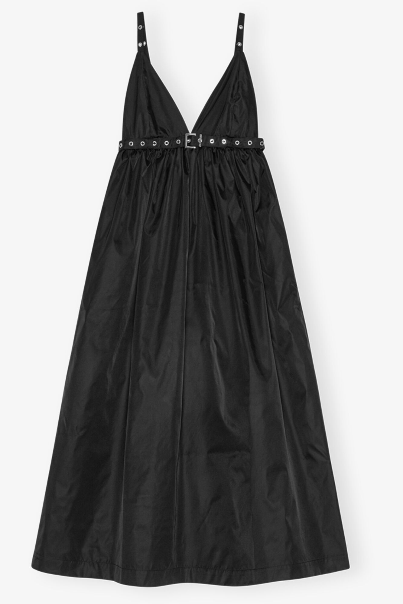 Black Duchesse Nylon Strap klänning, Polyurethane, in colour Black - 1 - GANNI