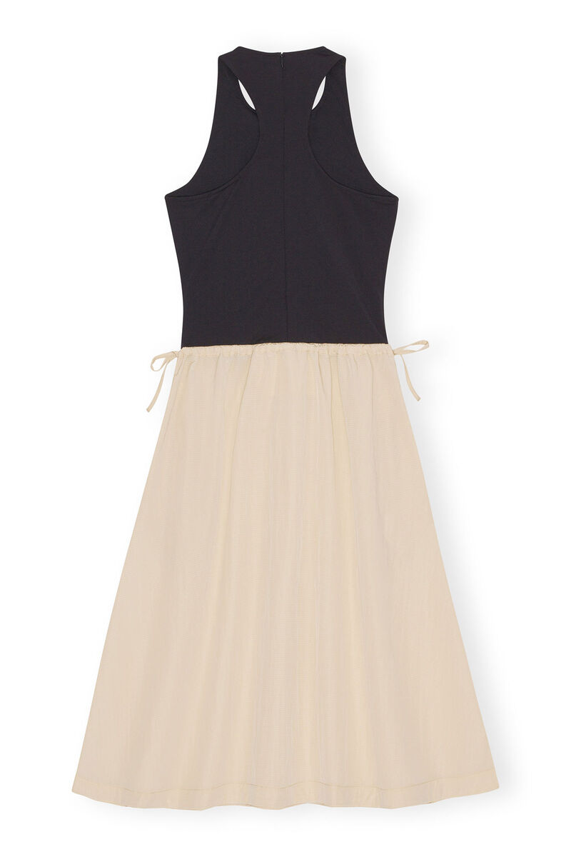 Light Tech Drawstring Dress, Nylon, in colour Biscotti - 2 - GANNI