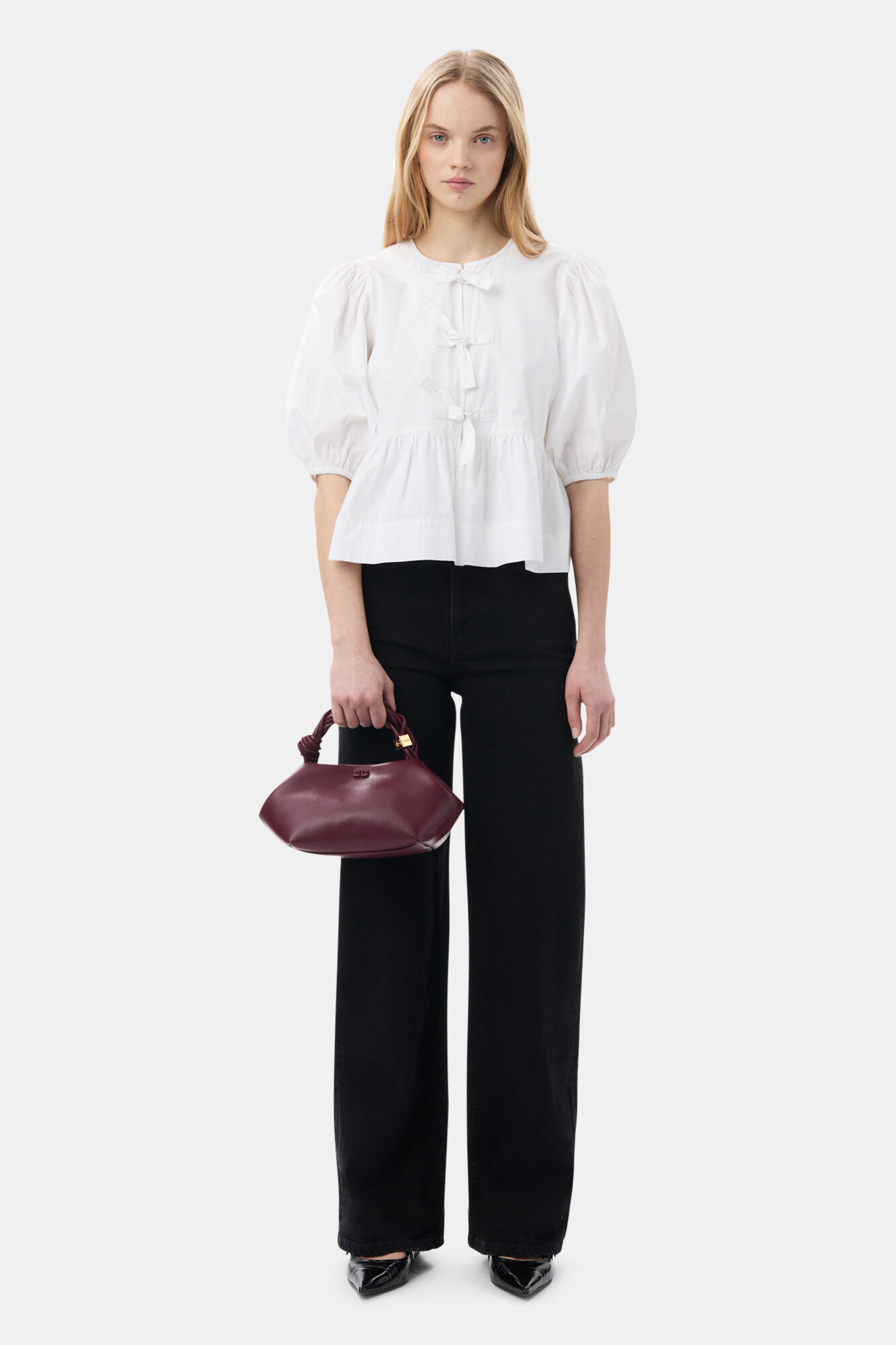 Washed Black Andi Jeans, Cotton, in colour Washed Black/Black - 1 - GANNI