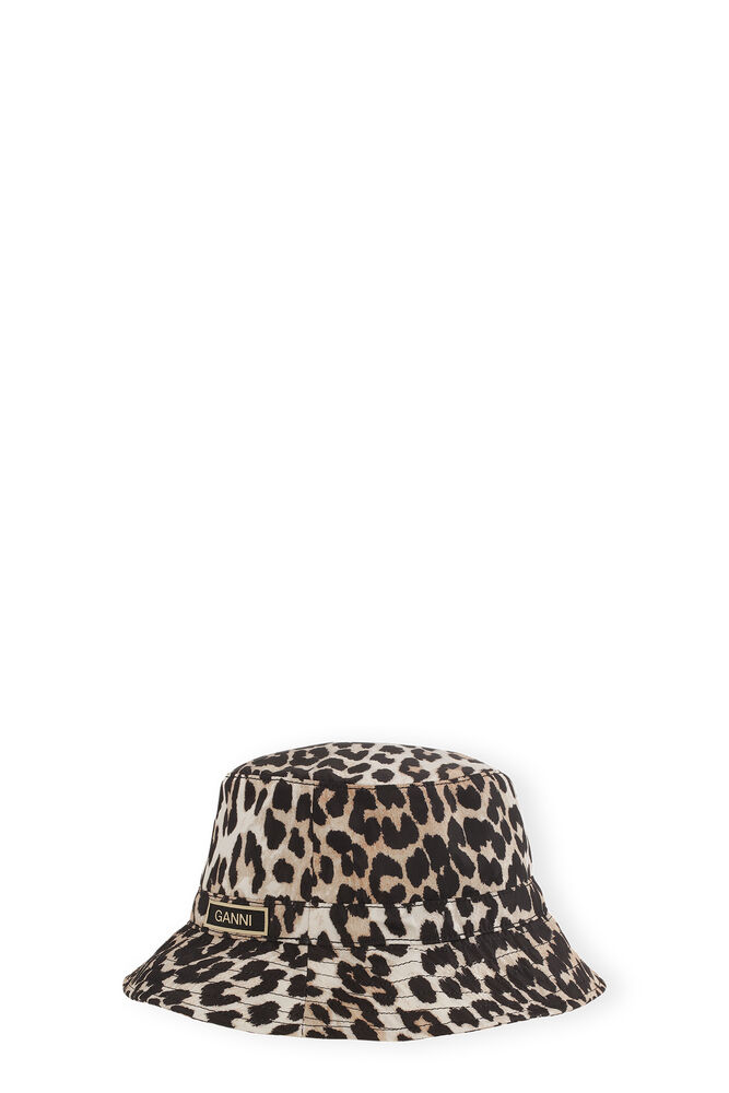 GANNI Bucket Hat,Leopard