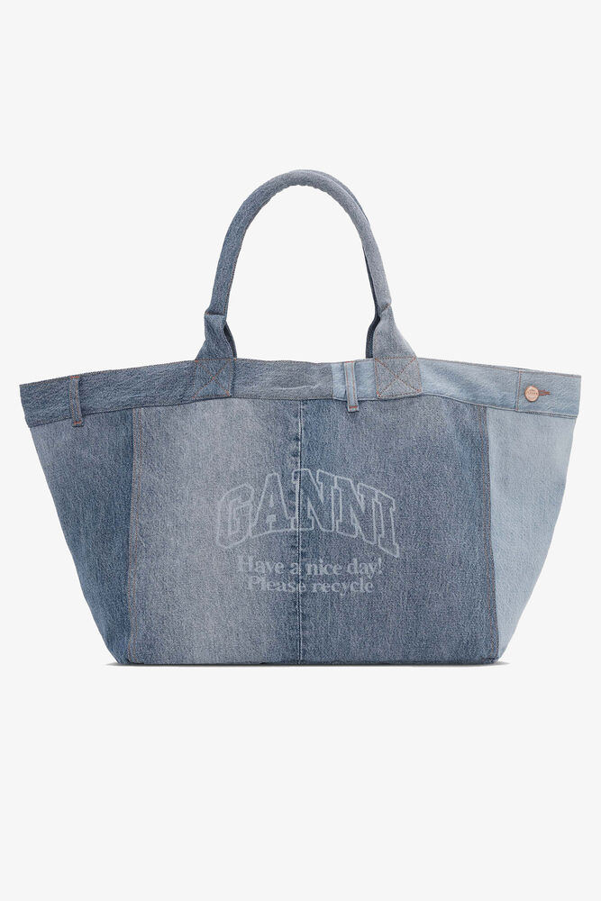Denim Patchwork Tote, Denim