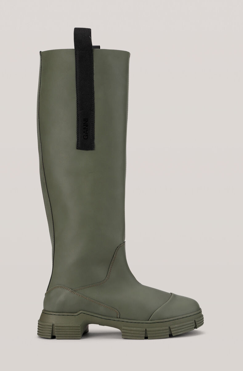 Recycled Rubber Country Boot, Recycled rubber, in colour Kalamata 1 GANNI
