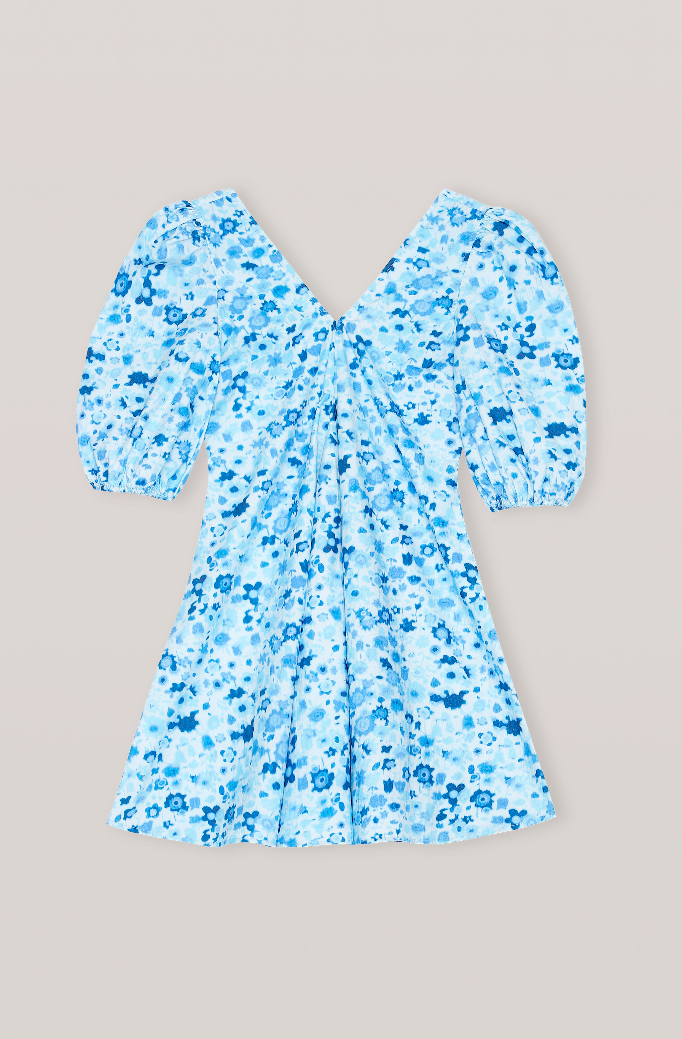 ganni poplin mini dress