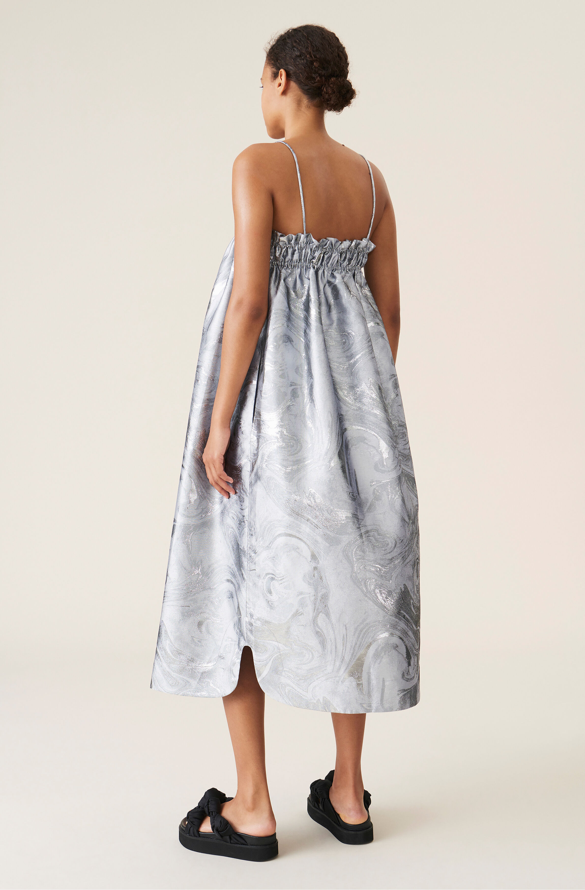 Ganni silver dress clearance