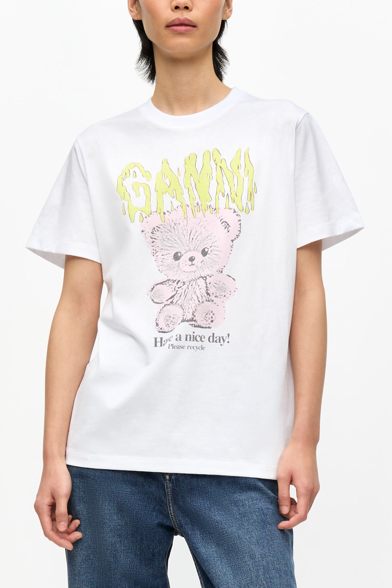 GANNI BEAR Tシャツ ホワイト M T4289_3575_151_1.jpg