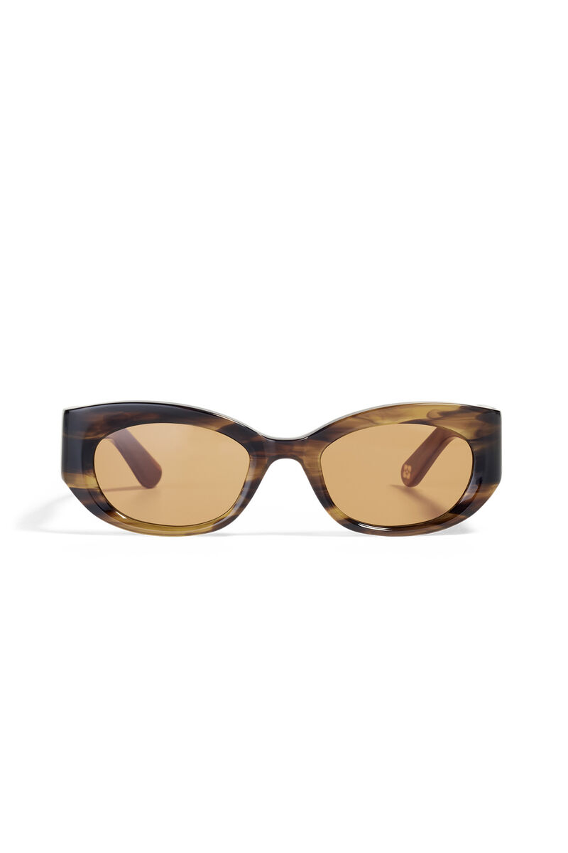 GANNI x Ace & Tate Xena Sunglasses, Acetate, in colour Tobacco Brown - 2 - GANNI
