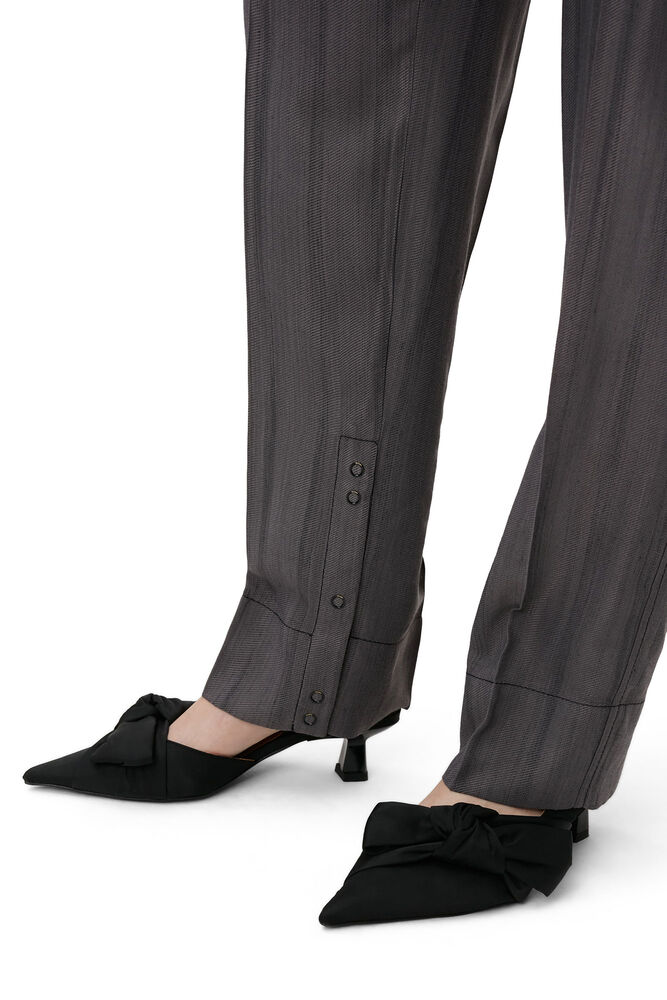 Soft Bow Slingback Pumps, Black