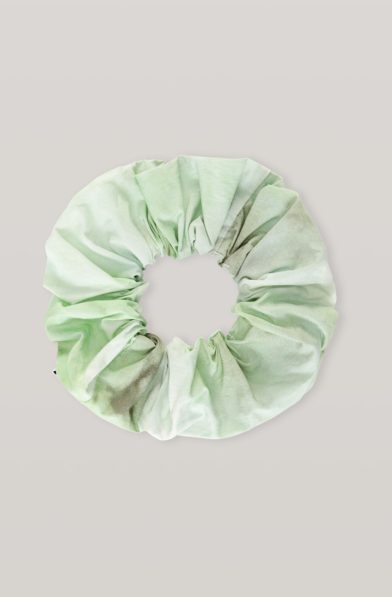 Printed Cotton Poplin Scrunchie, Cotton, in colour Kelly Green - 1 - GANNI