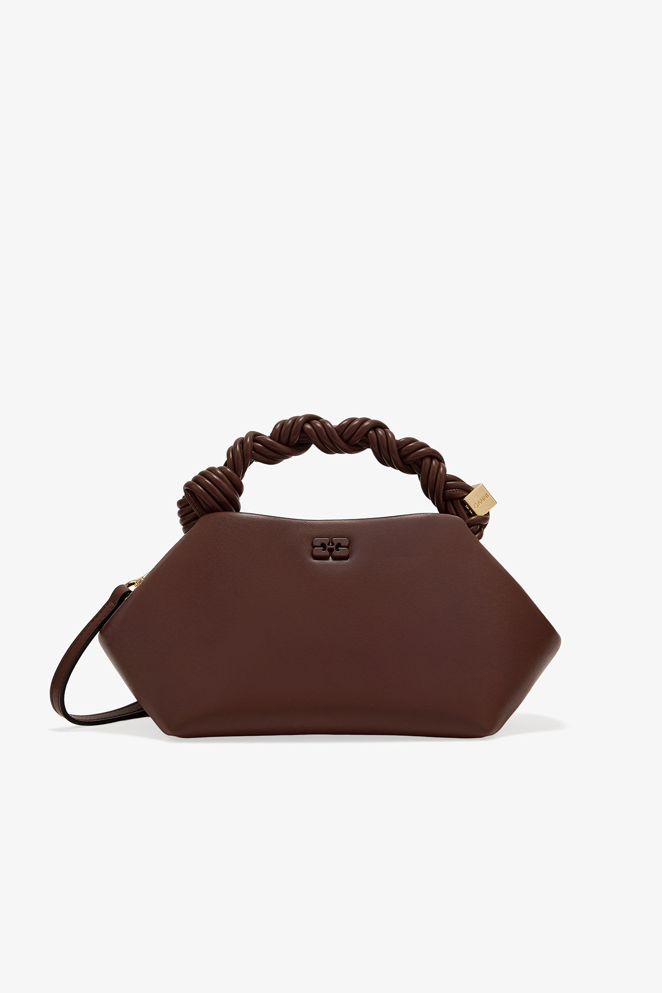 Brun liten GANNI Bou-väska, Polyester, in colour Chocolate Fondant - 1 - GANNI