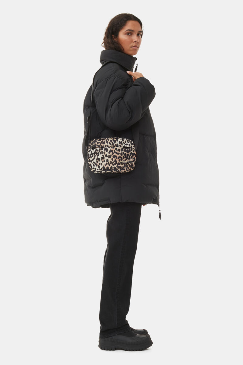 Leopard Tech Festival Taske, Recycled Polyester, in colour Leopard - 2 - GANNI