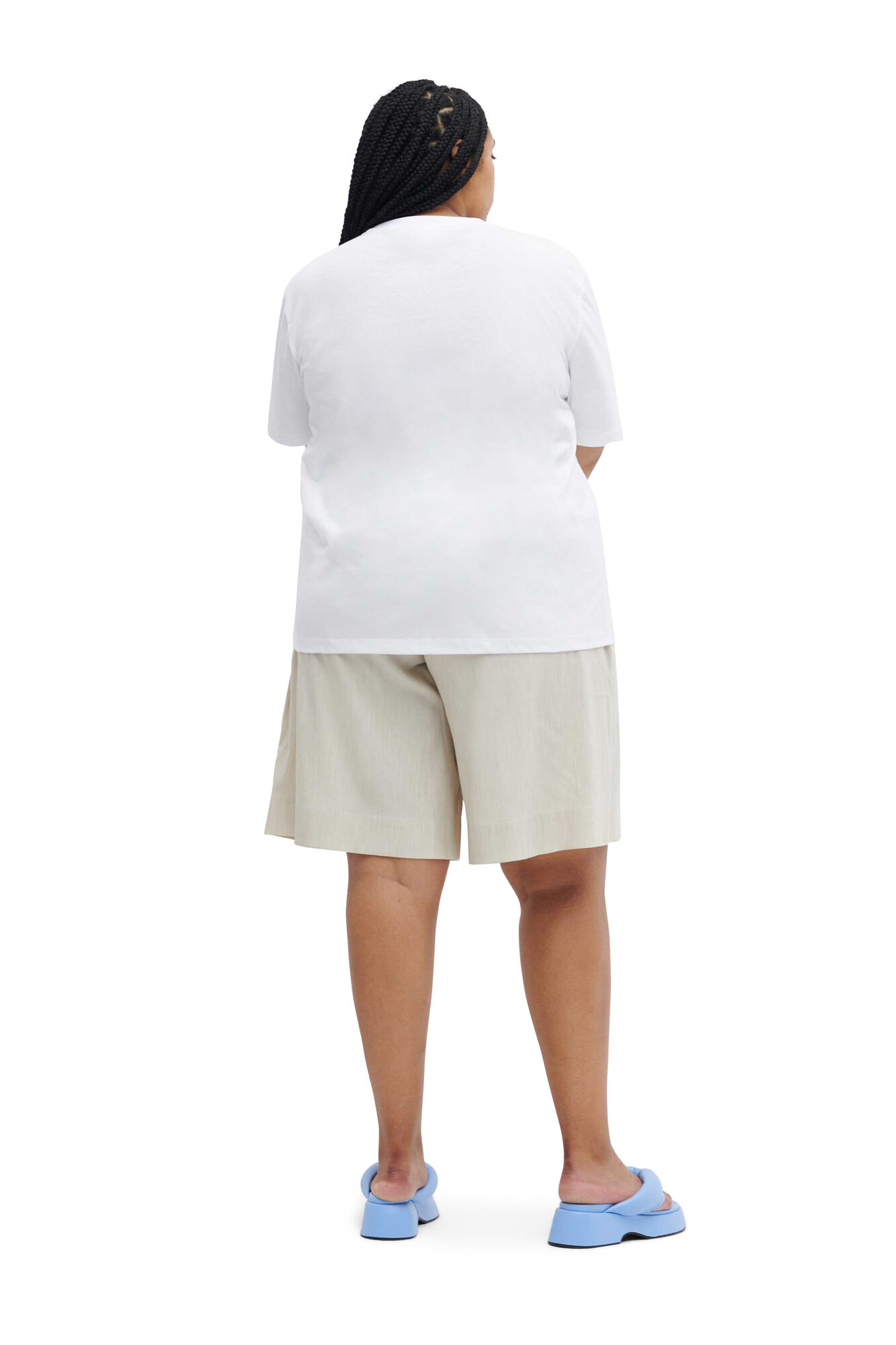 Love Club Tee, Cotton, in colour Bright White - 2 - GANNI